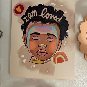 Colorful 'I Am Loved' Art Print